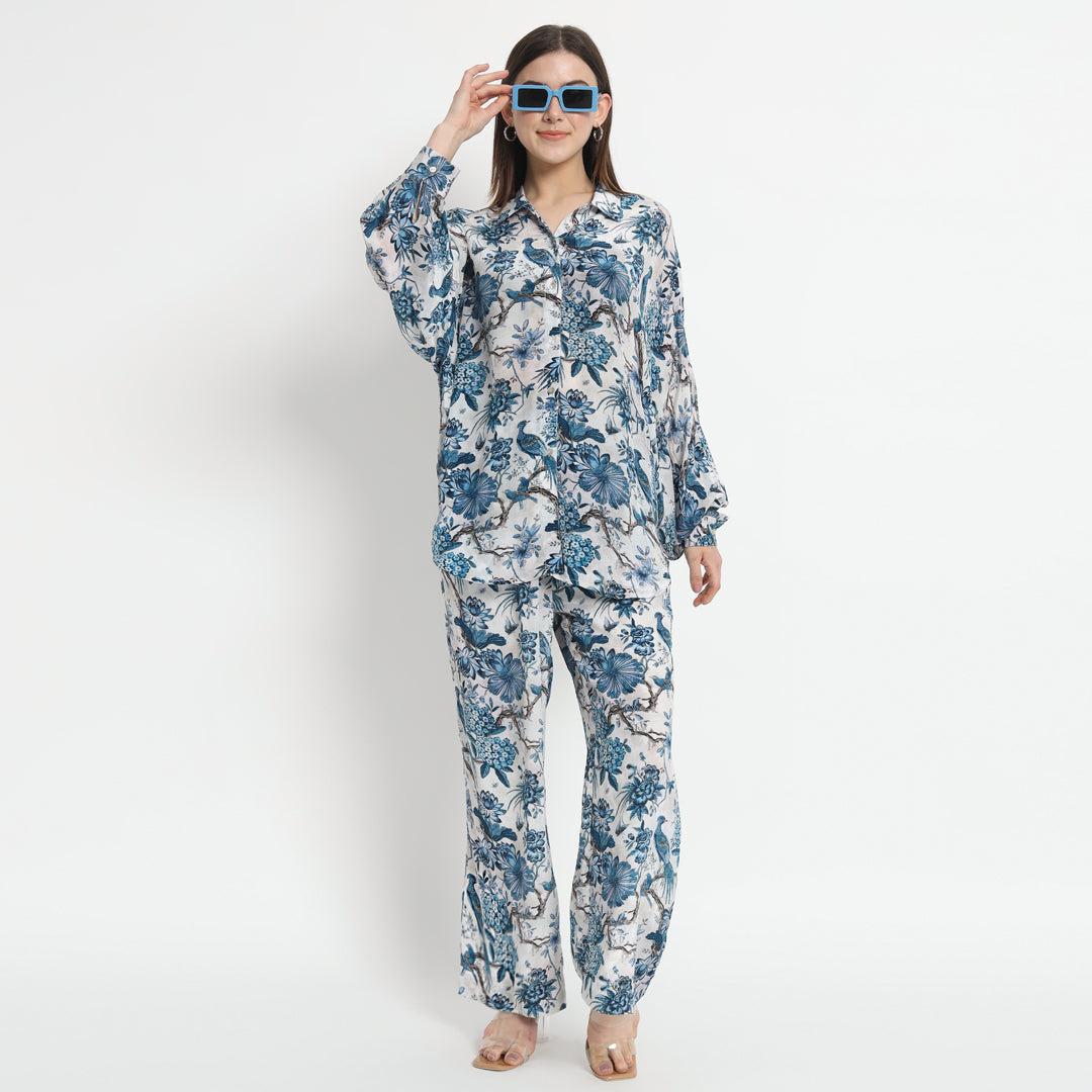 Cairo blue bird co-ord set