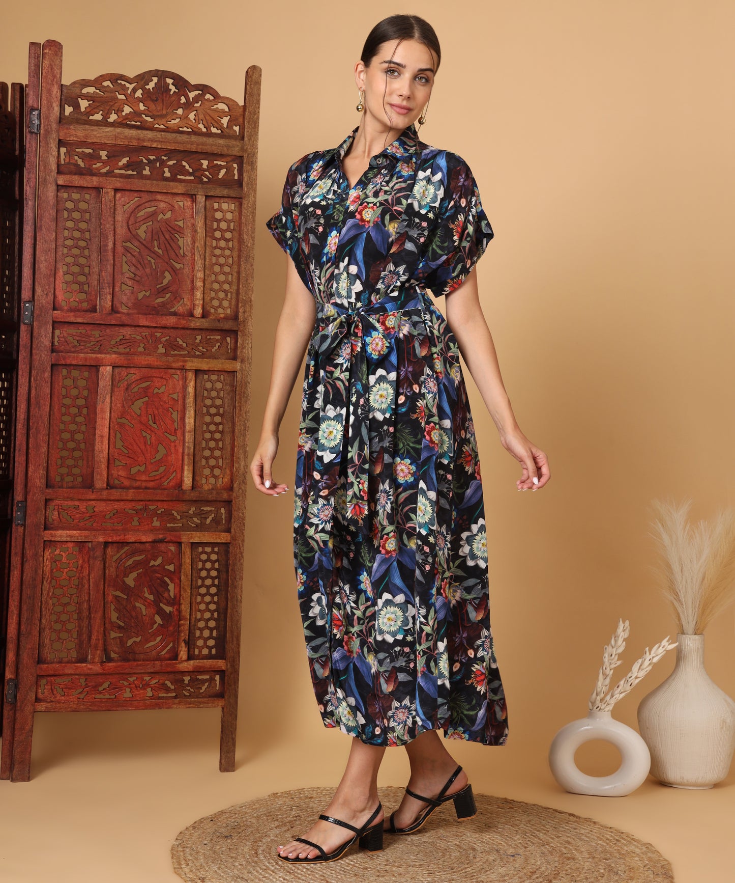 Midnight Floral Kaftan