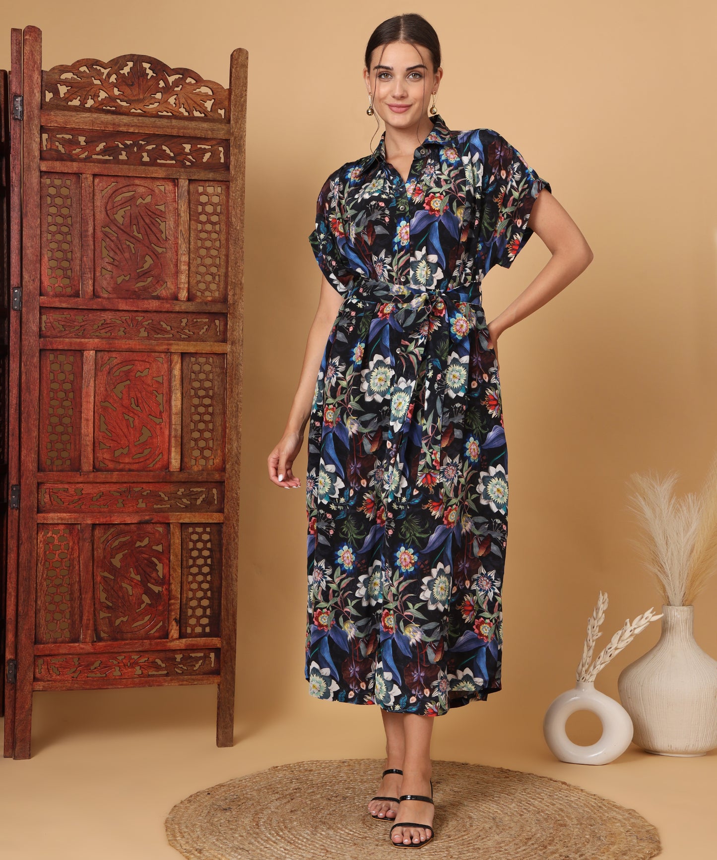 Midnight Floral Kaftan