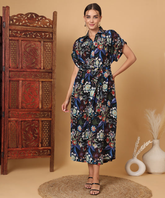 Midnight Floral Kaftan