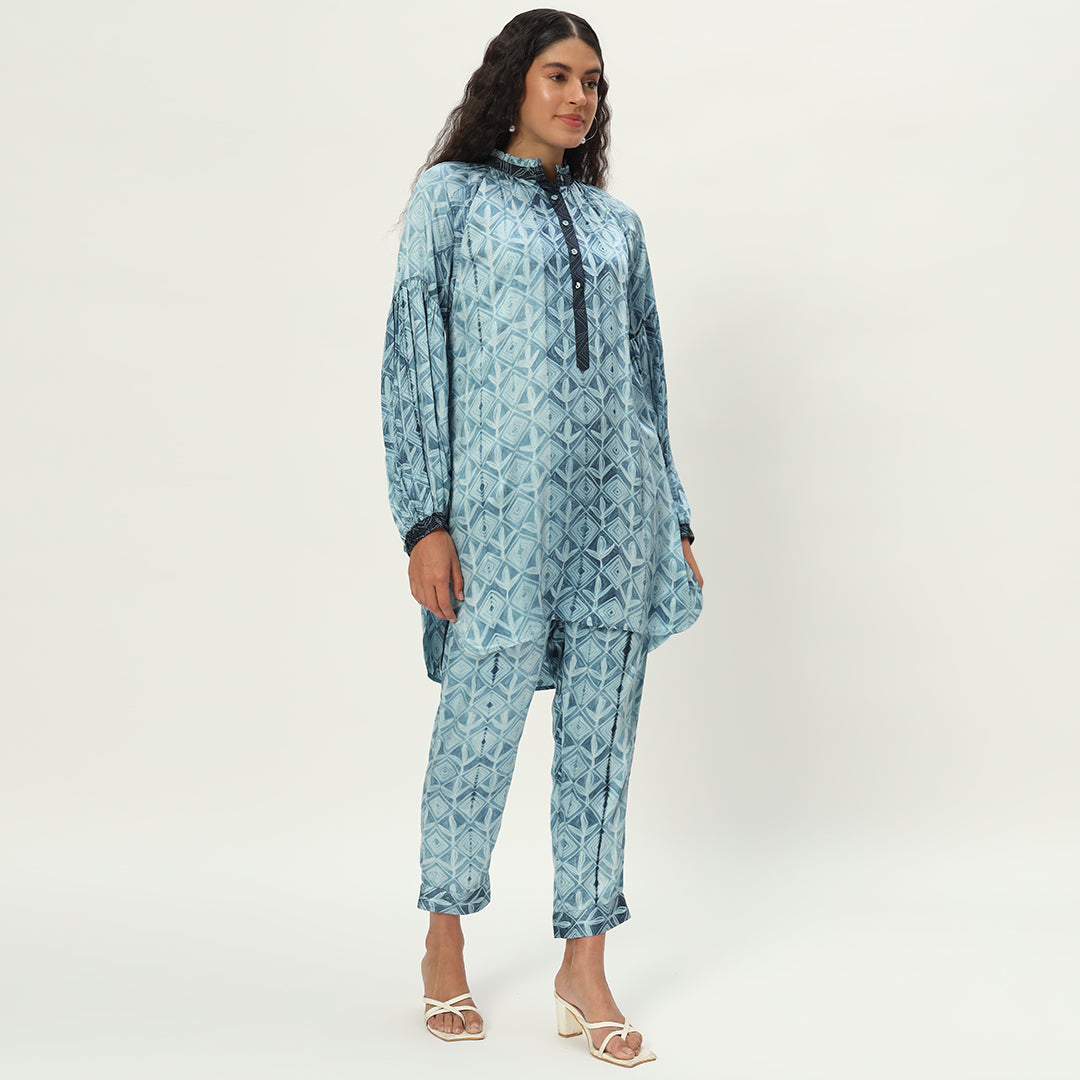 Blue Shibori co-ord set