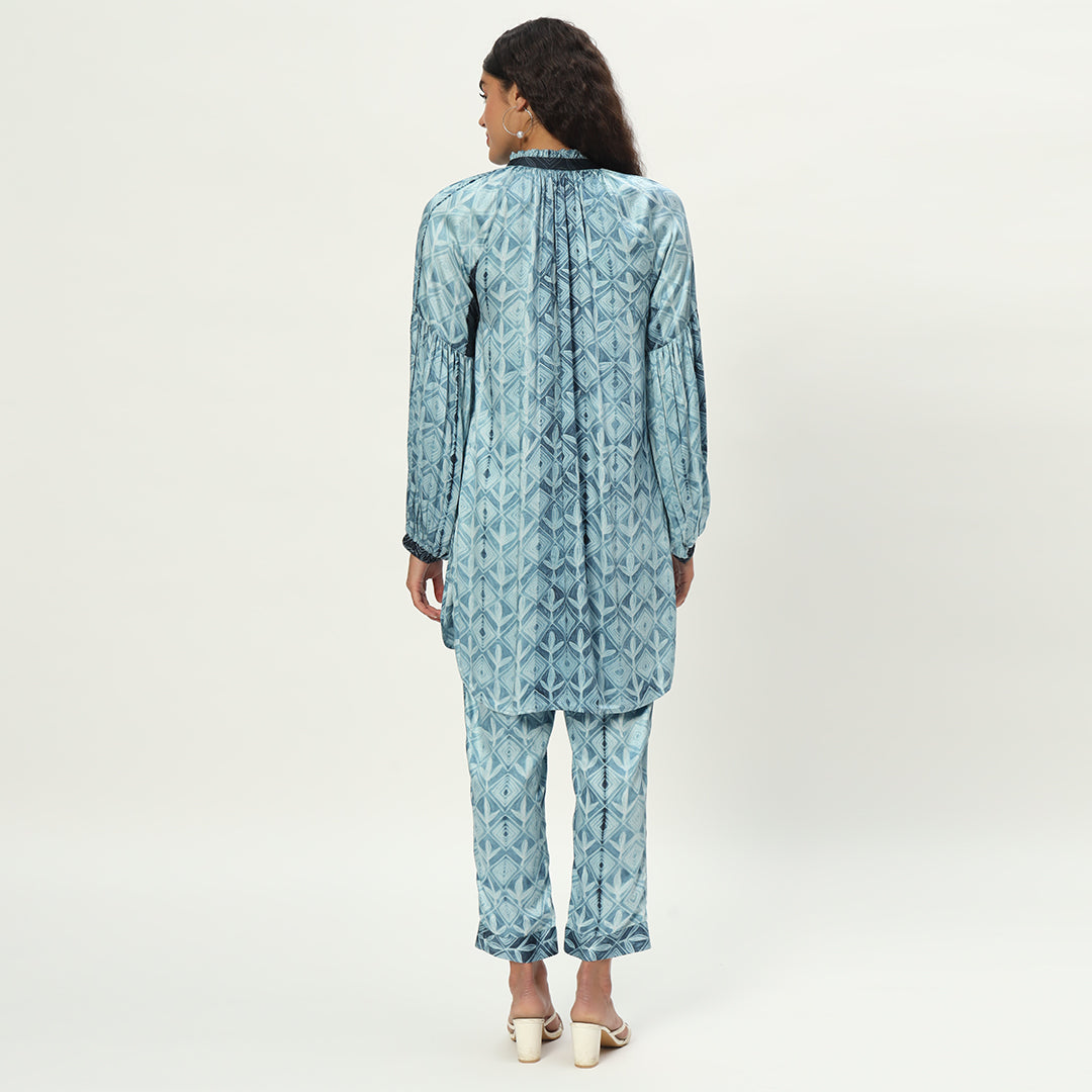 Blue Shibori co-ord set